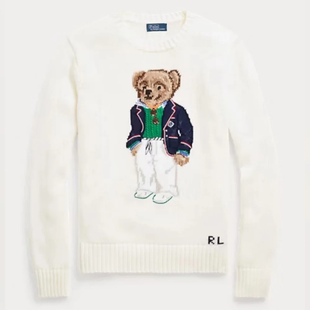White Polo Ralph Lauren Bear Sweater - Picture 7 of 7